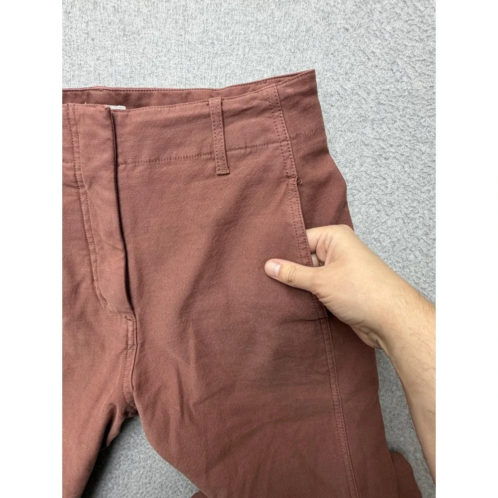 Wilfred Free Pants Womens 4 Brown Twill Wide Leg Chino Stretch Pockets 79439-2